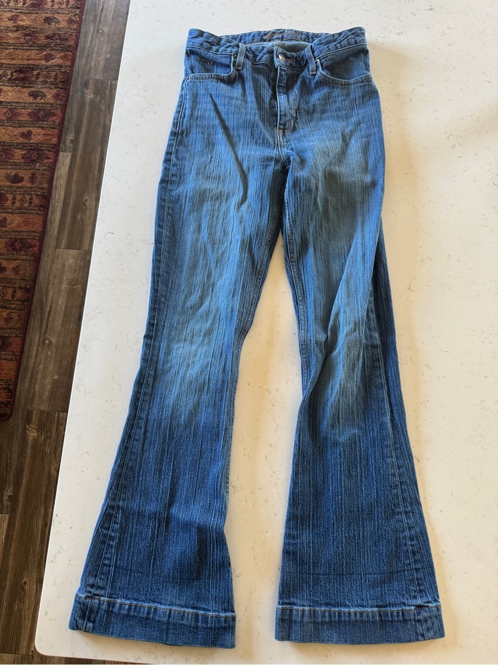 Kimes Ranch Women's Blue Flare Jeans - Mid Wash 4x32”